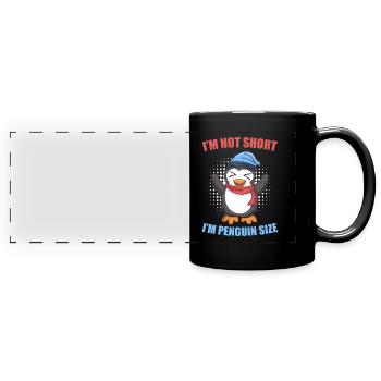 Not small only penguin size Penguin Size - Full Colour Panoramic Mug - black - Front