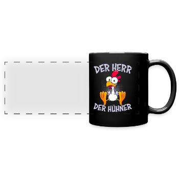 The Lord of Chickens Poultry Farmer Chickens - Full Colour Panoramic Mug - black - Front