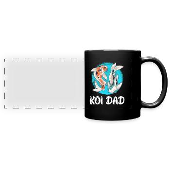 Koi Dad Koi Pond Fish Pond - Full Colour Panoramic Mug - black - Front