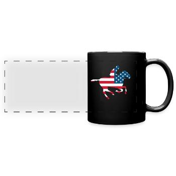 USA Rider Western Cowboy Rodeo - Full Colour Panoramic Mug - black - Front