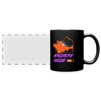 Mode tir à l’arc sur archer - Mug panoramique uni - noir - Devant