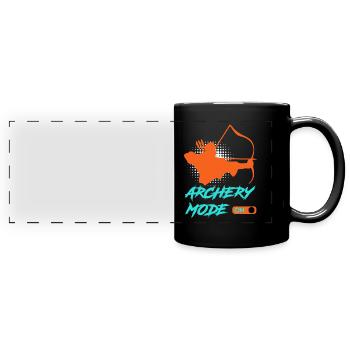 Mode tir à l’arc sur archer - Mug panoramique uni - noir - Devant