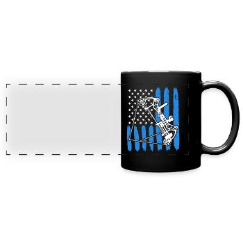 Compound Bow Archer USA Archery - Full Colour Panoramic Mug - black - Front