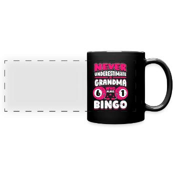 Bingo Gambling Lottery Bingo Joueurs - Mug panoramique uni - noir - Devant