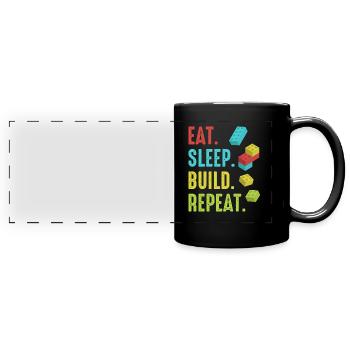 Brick Builder Brick Building Master Builder - Panorama-Tasse farbig - Schwarz - Vorne