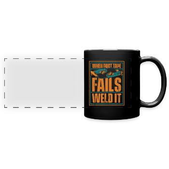 Schweißer Metallbauer - Panorama-Tasse farbig - Schwarz - Vorne