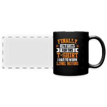 Retirement - Full Colour Panoramic Mug - black - Front