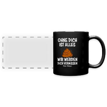 Jobwechsel Abschied Kollege Ruhestand - Panorama-Tasse farbig - Schwarz - Vorne