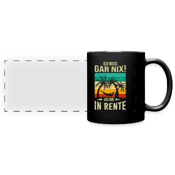 Abschied Kollege in Rente Arbeitskollege - Panorama-Tasse farbig - Schwarz - Vorne