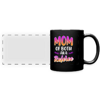 Mother of twins Mama 2 children - Full Colour Panoramic Mug - black - Front