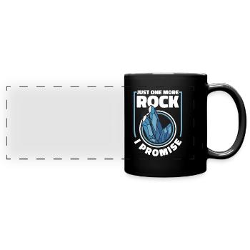 Géologie Géologue Roches Pierre Géo Minéral - Mug panoramique uni - noir - Devant