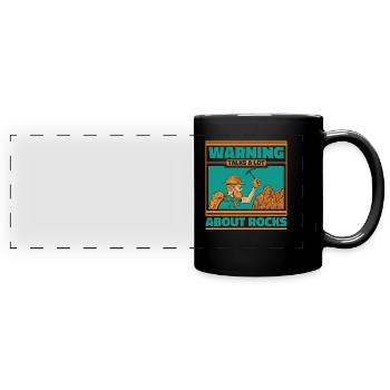 Géologie Géologue Roches Pierre Géo Minéral - Mug panoramique uni - noir - Devant
