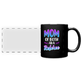Mother of twins Mama 2 children - Full Colour Panoramic Mug - black - Front