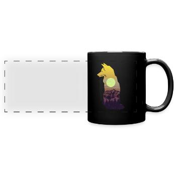 Chasseur de renard - Mug panoramique uni - noir - Devant
