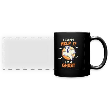 Gespenster Halloween - Panorama-Tasse farbig - Schwarz - Vorne