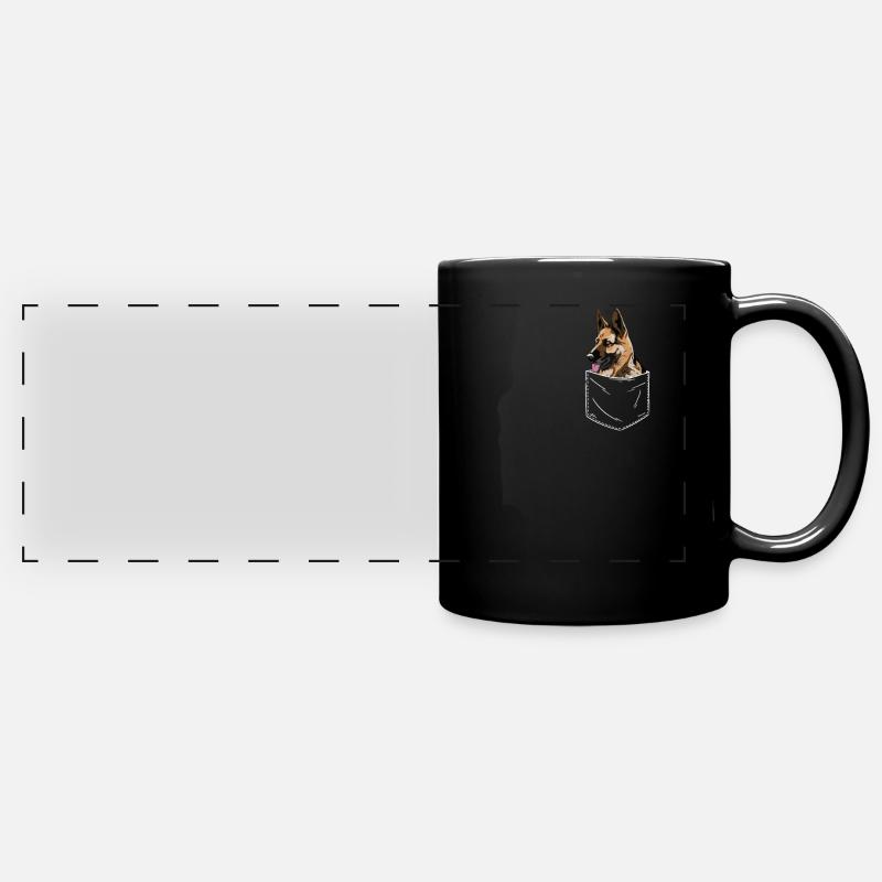 Malinois Dog - Full Colour Panoramic Mug - black