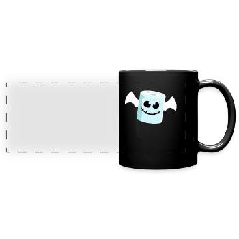 Papier toilette Bat Halloween - Mug panoramique uni - noir - Devant