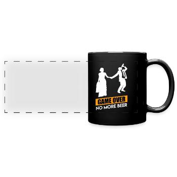 Game over- JGA Men Boys' Farewell Wedding - Mug panoramique uni - noir - Devant