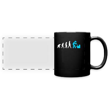 Plumber Evolution Plant Mechanic - Full Colour Panoramic Mug - black - Front