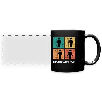Rechenzentrum Garten Rechen Gärtner - Panorama-Tasse farbig - Schwarz - Vorne