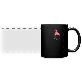 Kardinal Rotkardinal Vogel Roter Kardinal - Panorama-Tasse farbig - Schwarz - Vorne
