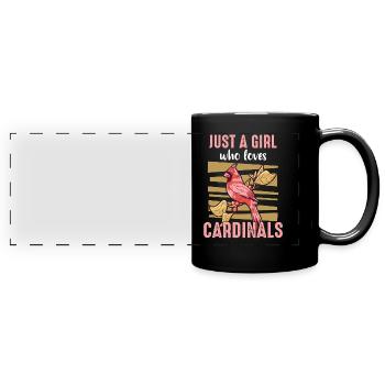 Kardinal Rotkardinal Vogel Roter Kardinal - Panorama-Tasse farbig - Schwarz - Vorne