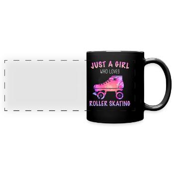 Roller Skate Roller Patin à roues alignées - Mug panoramique uni - noir - Devant
