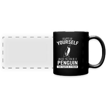 Penguin Penguin Animal - Full Colour Panoramic Mug - black - Front