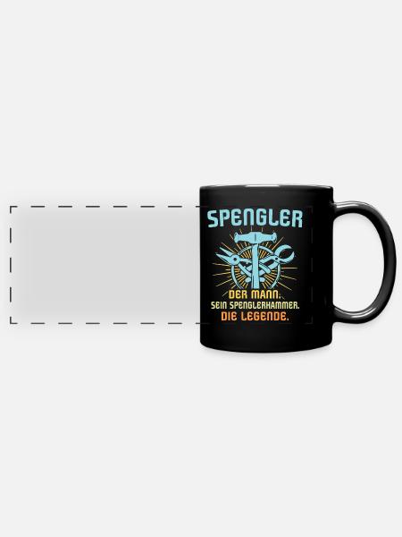 Spengler Beruf Bauspengler Sprüche - Panorama-Tasse farbig - Schwarz