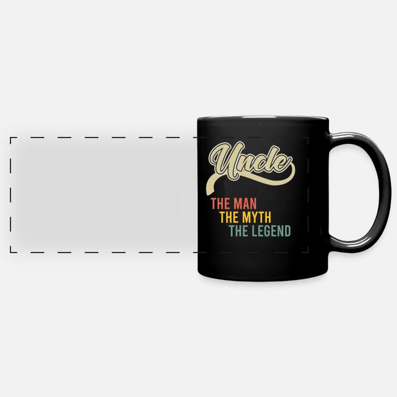 Uncle the Man of the Myth the Legend - Full Colour Panoramic Mug - black