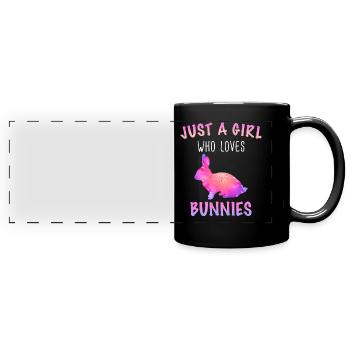 Lapin lapin animal de compagnie lapin - Mug panoramique uni - noir - Devant