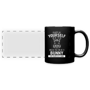 Lapin lapin animal de compagnie lapin - Mug panoramique uni - noir - Devant