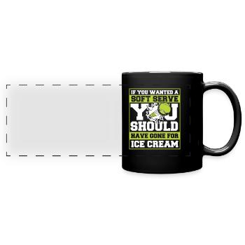 Joueur de tennis - Mug panoramique uni - noir - Devant