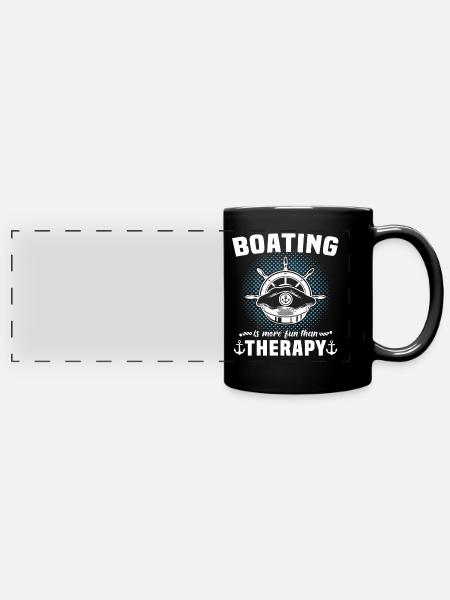 Kapitän Therapie Boot - Panorama-Tasse farbig - Schwarz
