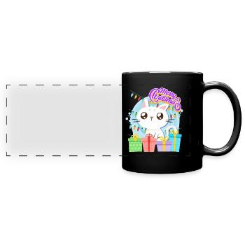 Joyeux Catmas Chats Enfants - Mug panoramique uni - noir - Devant