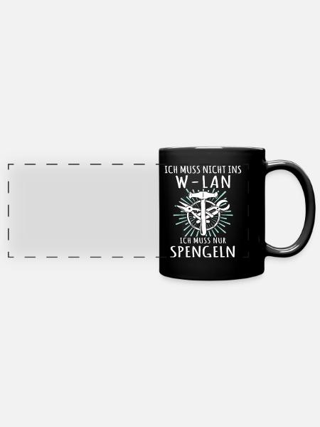 Spengler Beruf Bauspengler - Panorama-Tasse farbig - Schwarz