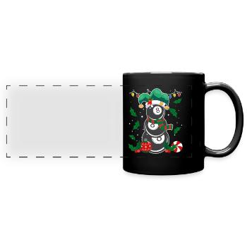 8-Ball Billiard Player Billiards - Full Colour Panoramic Mug - black - Front