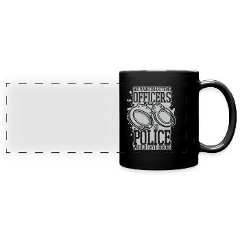 Justizvollzugsbeamter Wärter Vollzugsbeamter - Panorama-Tasse farbig - Schwarz - Vorne