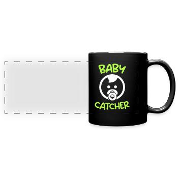 Baby catcher I am the midwife - Full Colour Panoramic Mug - black - Front