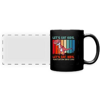 Punctuation marks are important Students eat teachers - Full Colour Panoramic Mug - black - Front