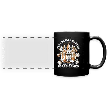 Jeux de société Jeux de société Jeux de société - Mug panoramique uni - noir - Devant