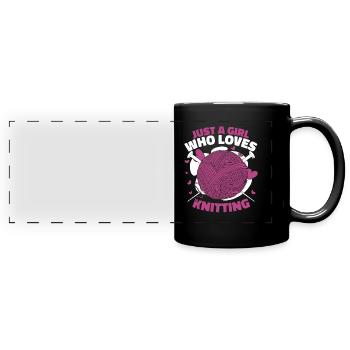 Tricot Crochet Tricoteur Crocheteurs - Mug panoramique uni - noir - Devant