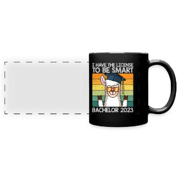 Bachelor 2023 Licence à Clever Shit - Mug panoramique uni - noir - Devant