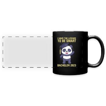 Bachelor 2023 Licence à Clever Shit - Mug panoramique uni - noir - Devant