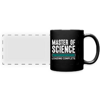 Master Degree loading Master of Science - Full Colour Panoramic Mug - black - Front