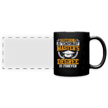 Souffrir brièvement le Master pour la vie Master - Mug panoramique uni - noir - Devant