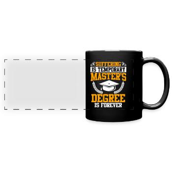Souffrir brièvement le Master pour la vie Master - Mug panoramique uni - noir - Devant