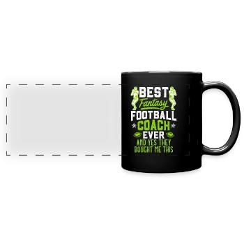 Best Fantasy Football Coach - Full Colour Panoramic Mug - black - Front