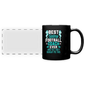 Best Fantasy Football Coach - Full Colour Panoramic Mug - black - Front