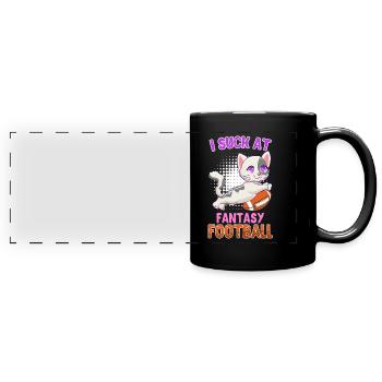 Fantasy Football Verlierer - Panorama-Tasse farbig - Schwarz - Vorne